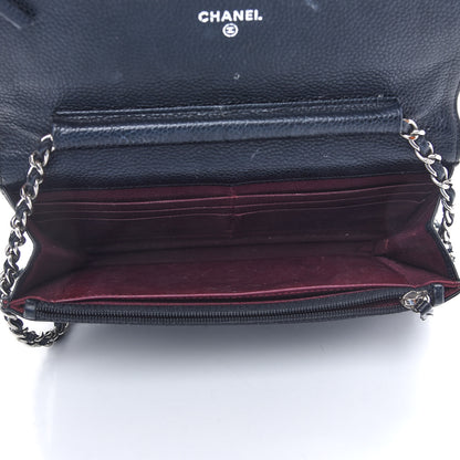 Chanel Caviar Quilted Wallet On Chain WOC Black 5 of 10