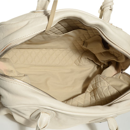 Chanel Calfskin Large Bowler White 5 of 7