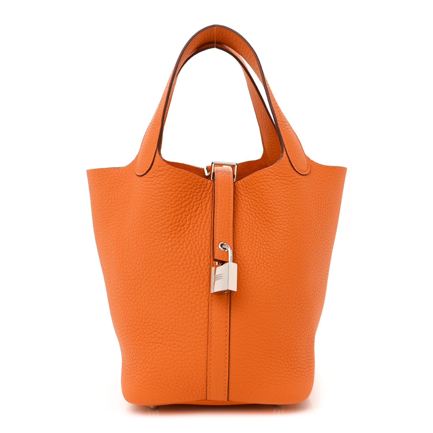 Hermes Taurillon Clemence Picotin Lock 18 PM Orange 1 of 11