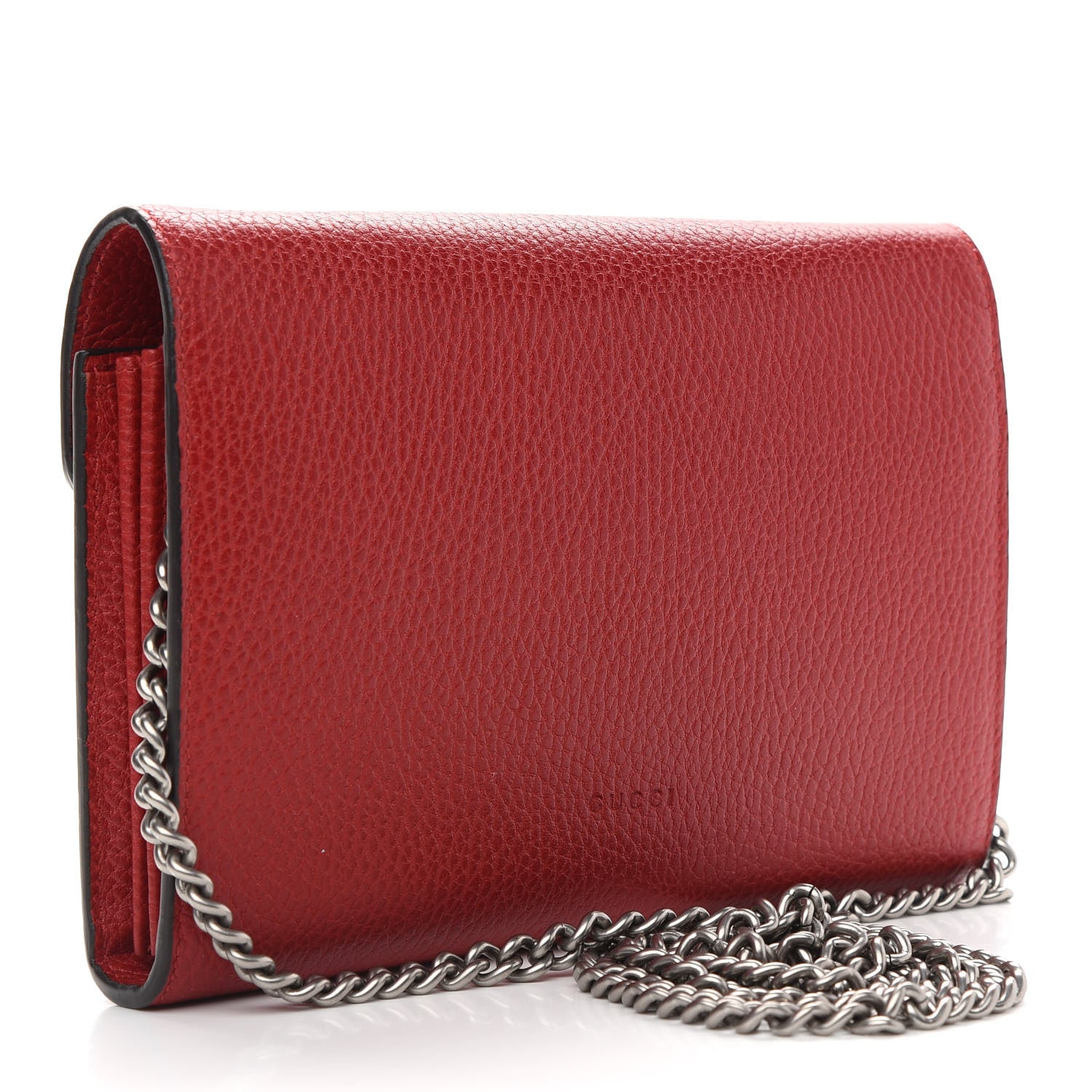 Gucci Calfskin Mini Dionysus Chain Wallet Hibiscus Red 3 of 11