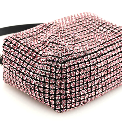 Alexander Wang Mesh Crystal Rhinestone Mini Heiress Pouch Pink 8 of 9
