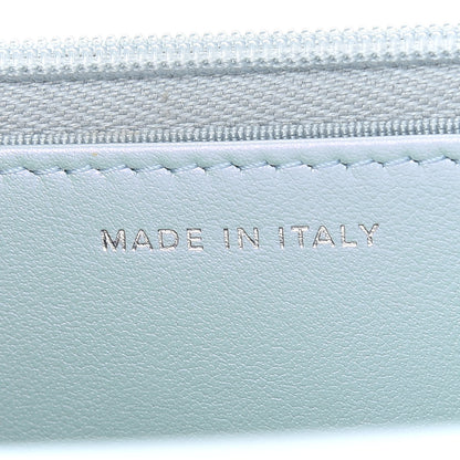 Chanel Iridescent Calfskin Quilted Wallet On Chain WOC Light Blue 7 of 10