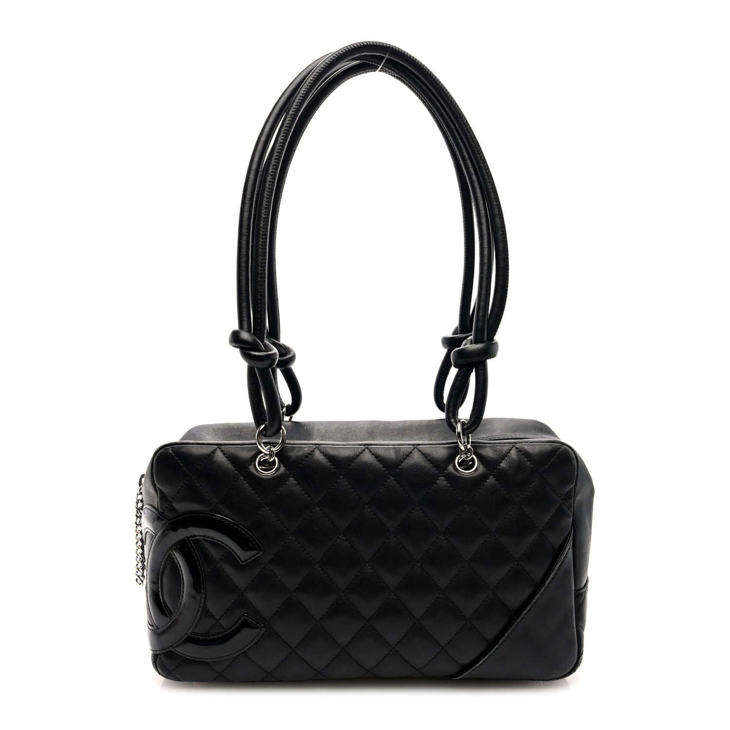 Chanel Calfskin Quilted Large Cambon Bowler Black 1 of 13