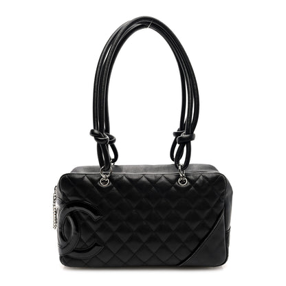 Chanel Calfskin Quilted Large Cambon Bowler Black 1 of 13