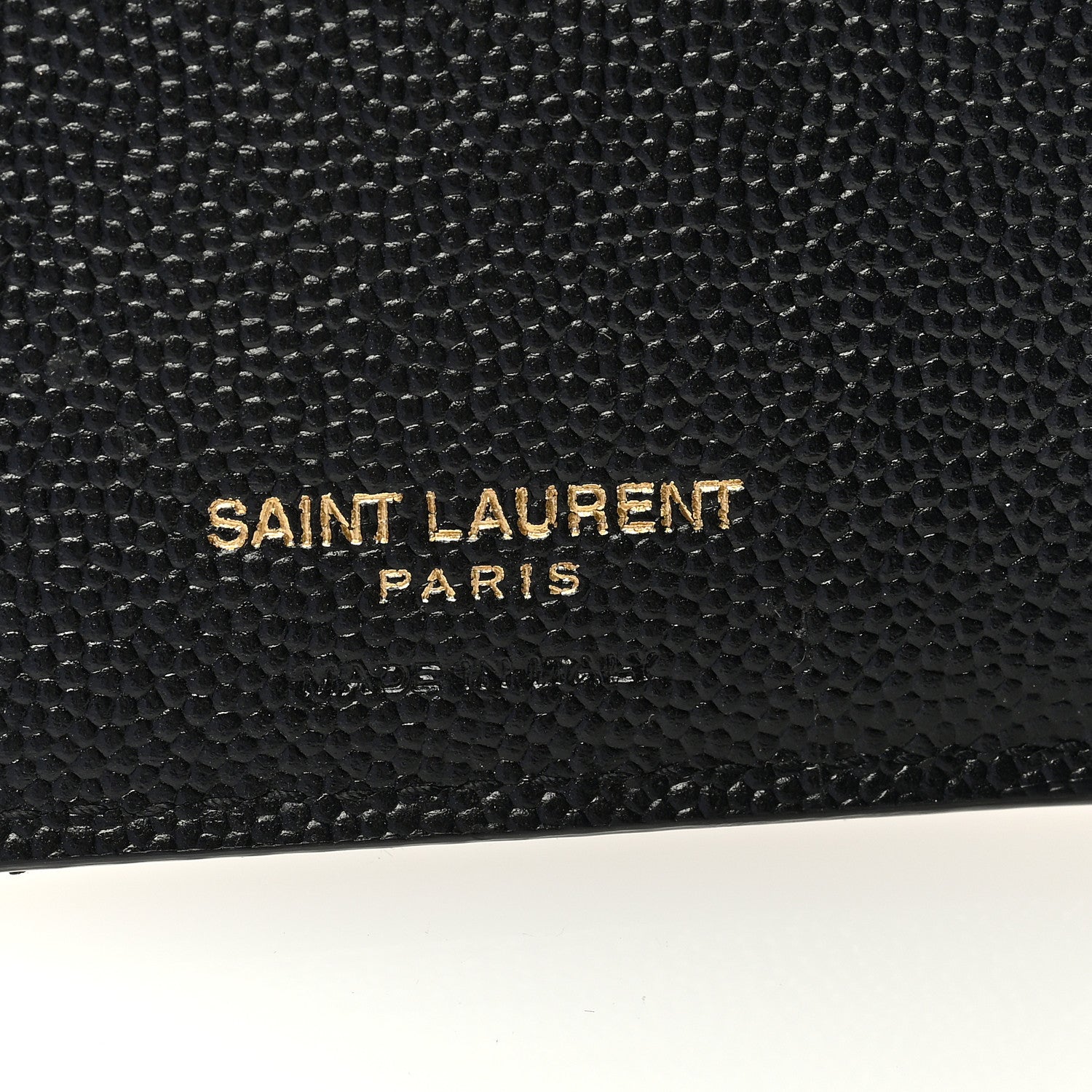 Saint Laurent Grain De Poudre Matelasse Chevron Monogram Zipped Two-Part Wallet Black 6 of 6