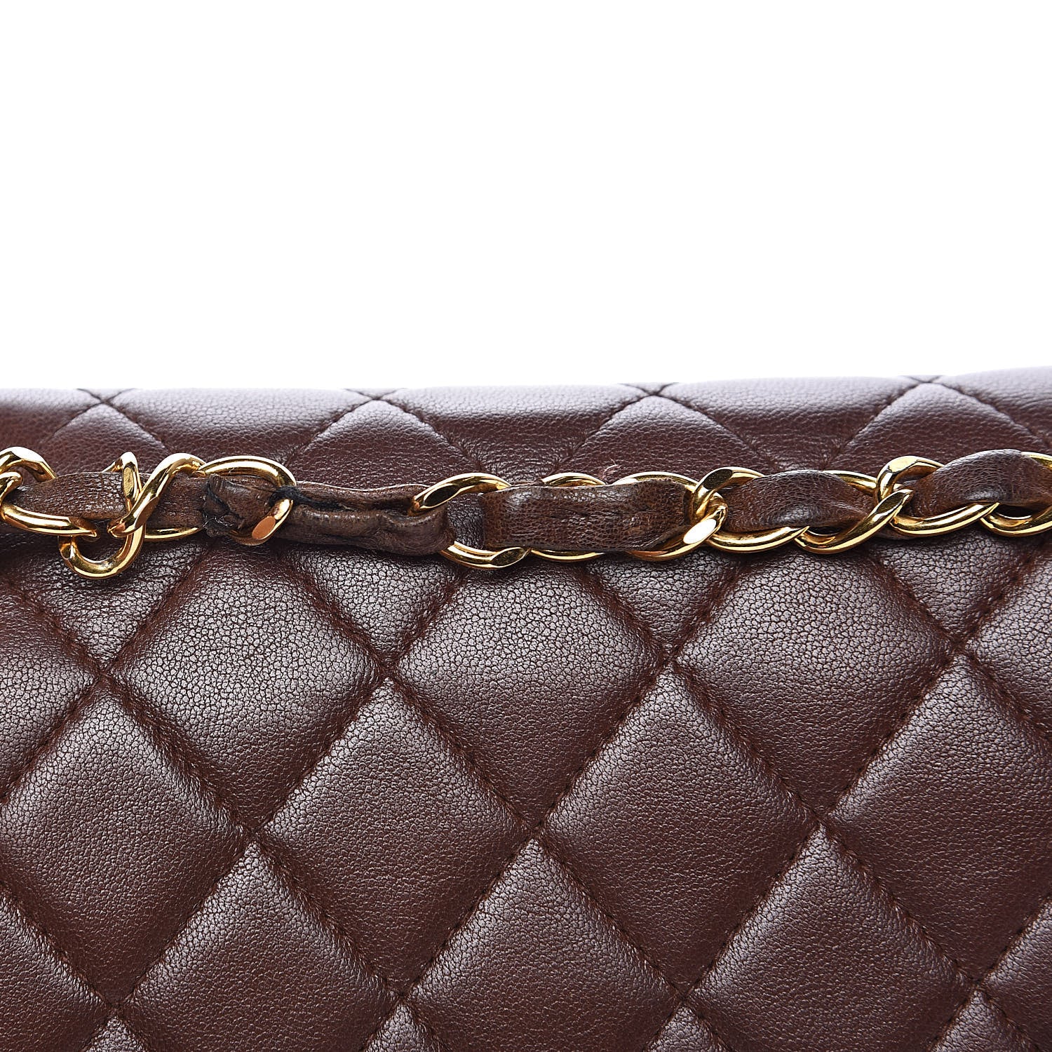 Chanel Lambskin Quilted Medium Double Flap Brown 16 of 19