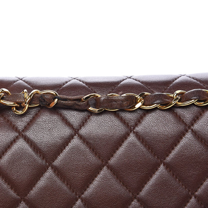 Chanel Lambskin Quilted Medium Double Flap Brown 16 of 19