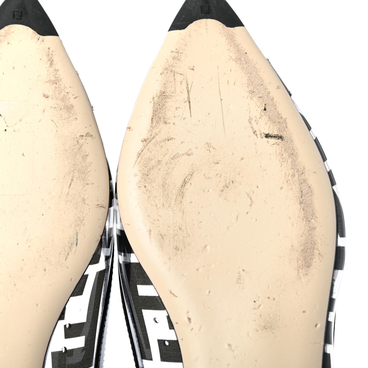 PVC Calfskin FF Colibri Ballerina Flats 36 Black