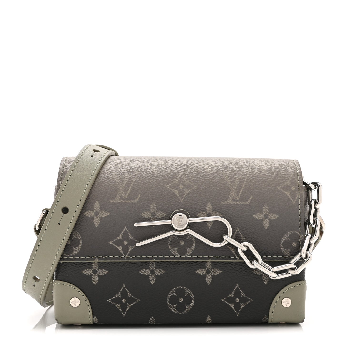 Monogram Gradient Steamer Wearable Wallet Khaki Green