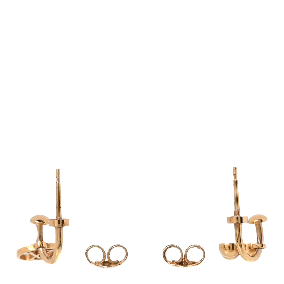 Louis Vuitton Brass Blooming Earrings Gold 3 of 5