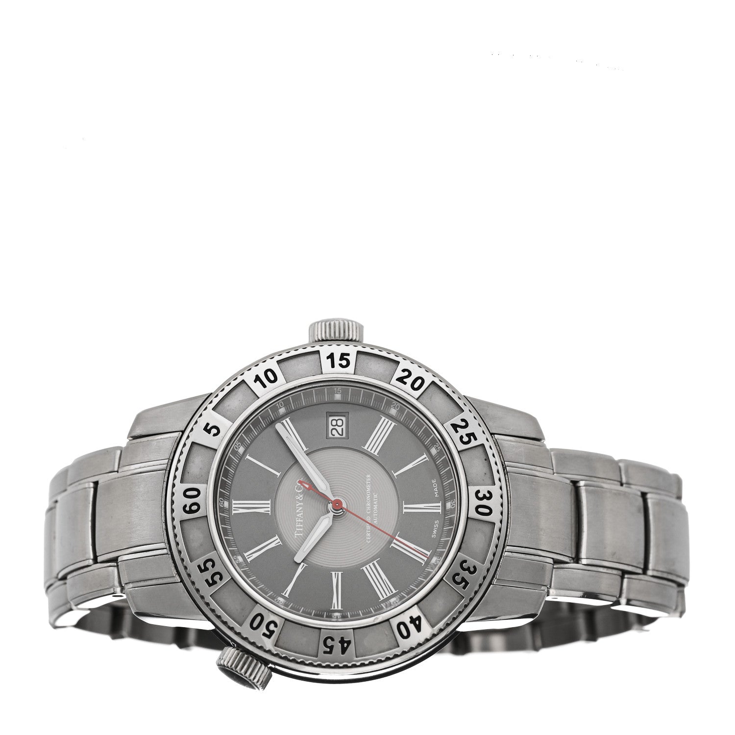 Tiffany Stainless Steel 42mm Mark T-57 Automatic Watch Grey 2 of 4