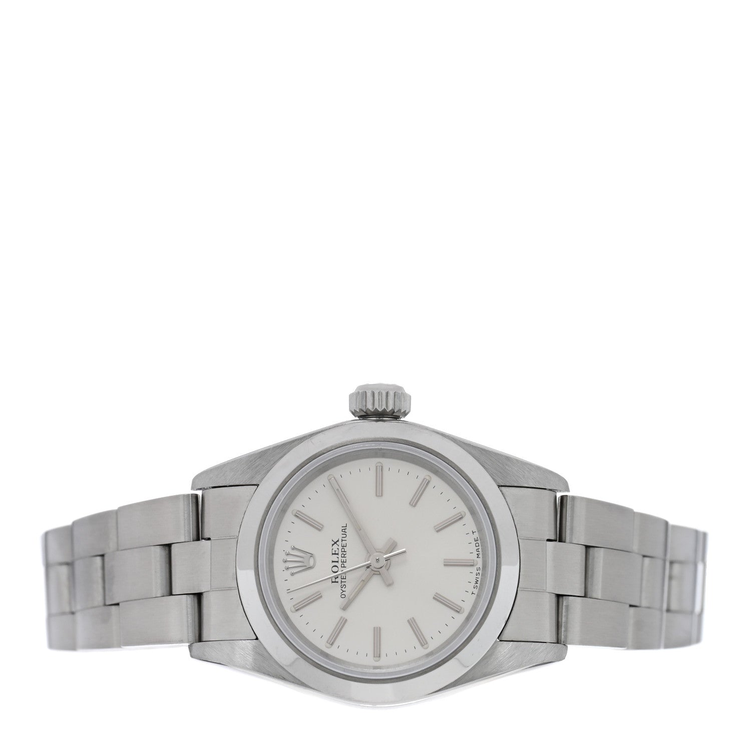 Rolex Stainless Steel 24mm Oyster Perpetual Watch Silver 67180 2 of 5