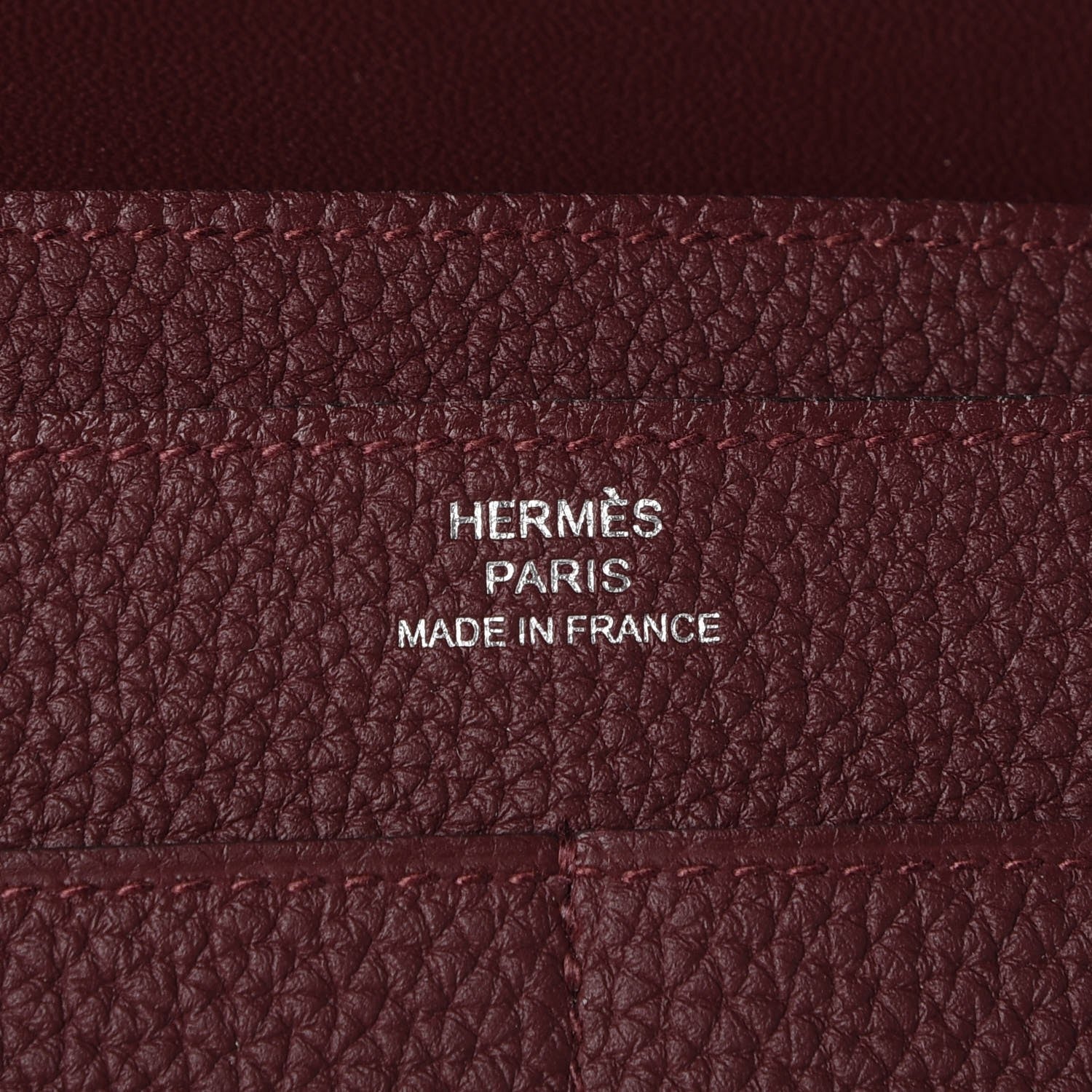 Hermes Togo Dogon Duo Wallet Bordeaux 9 of 13