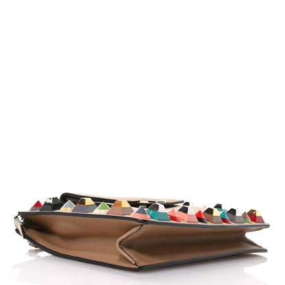 Fendi Vitello Dolce Studded Mini 2Jours Pouch Cuoio Multicolor 4 of 12