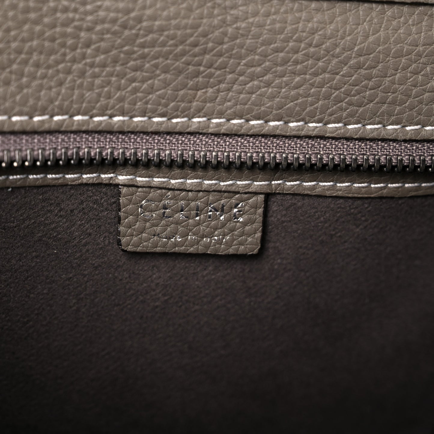 Drummed Calfskin Nano Luggage Souris