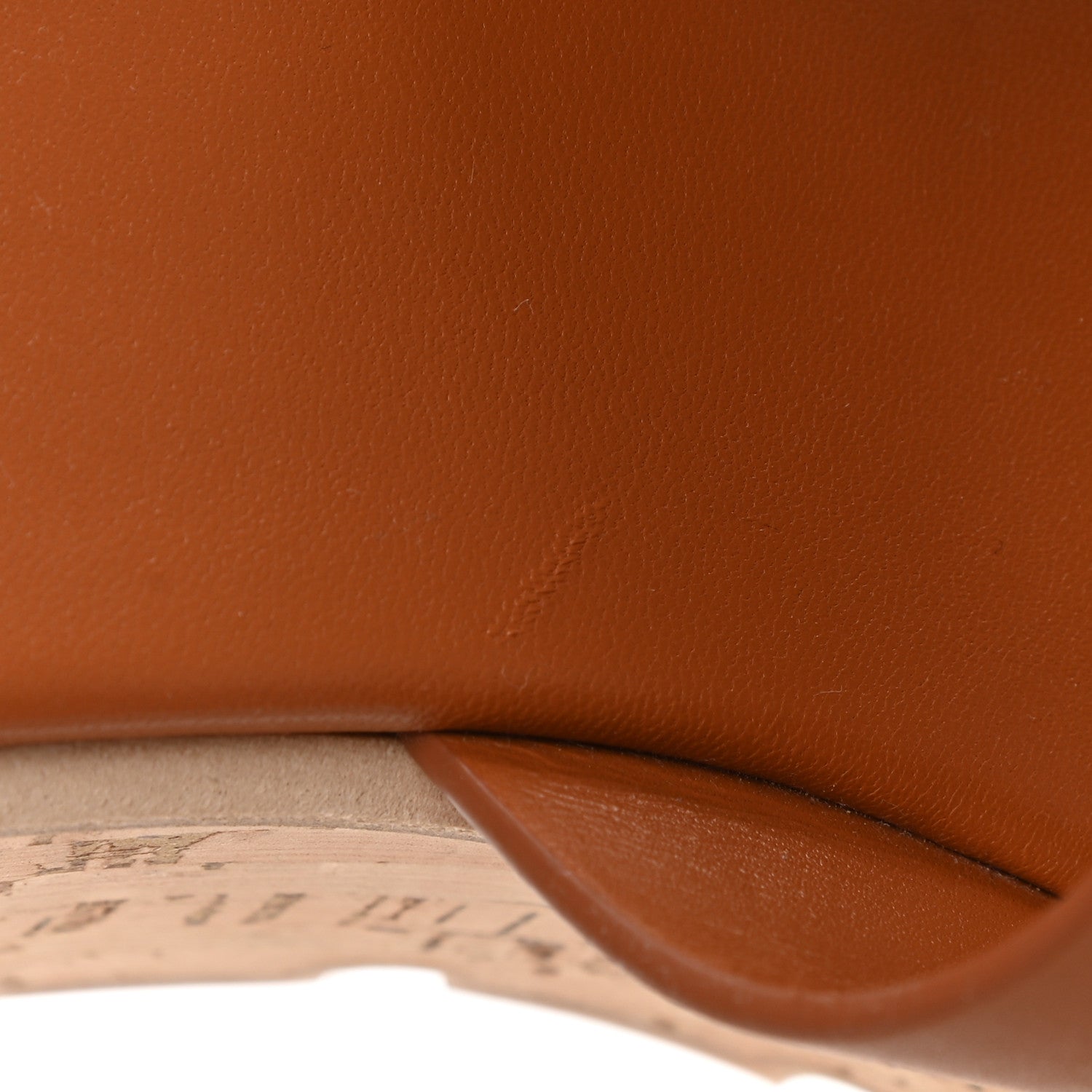 Hermes Calfskin Cork Eze 30 Sandals 37 Marron Glaise 9 of 10