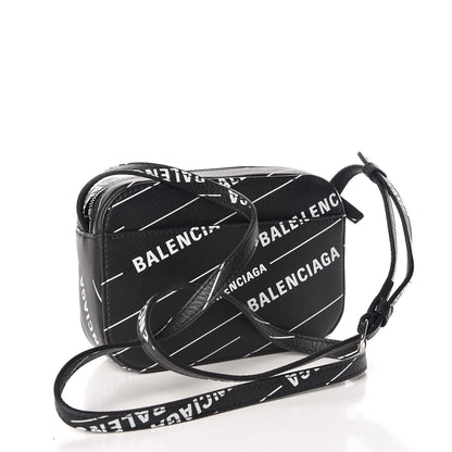 Balenciaga Calfskin Logo Print XS Everyday Camera Bag Black 3 of 9