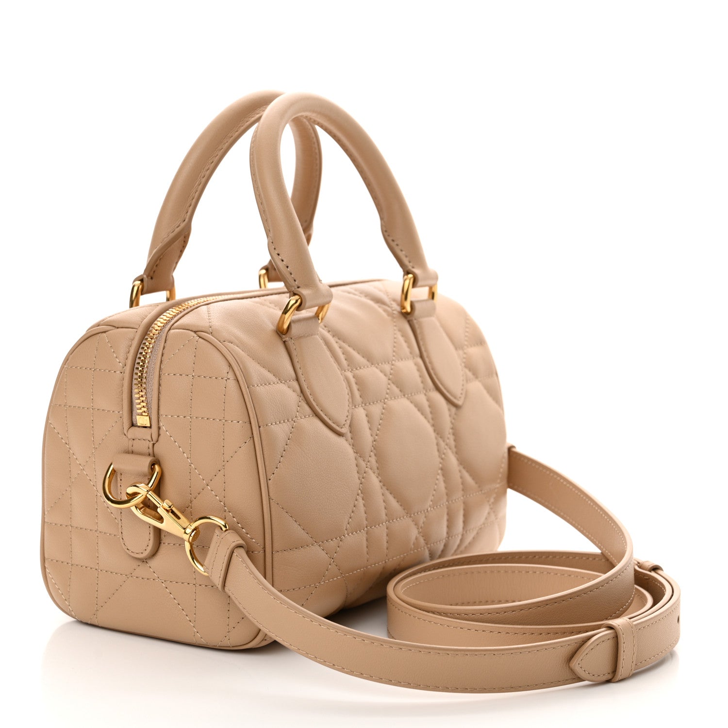 Christian Dior Calfskin Macrocannage Groove 20 Bag Biscuit 3 of 10