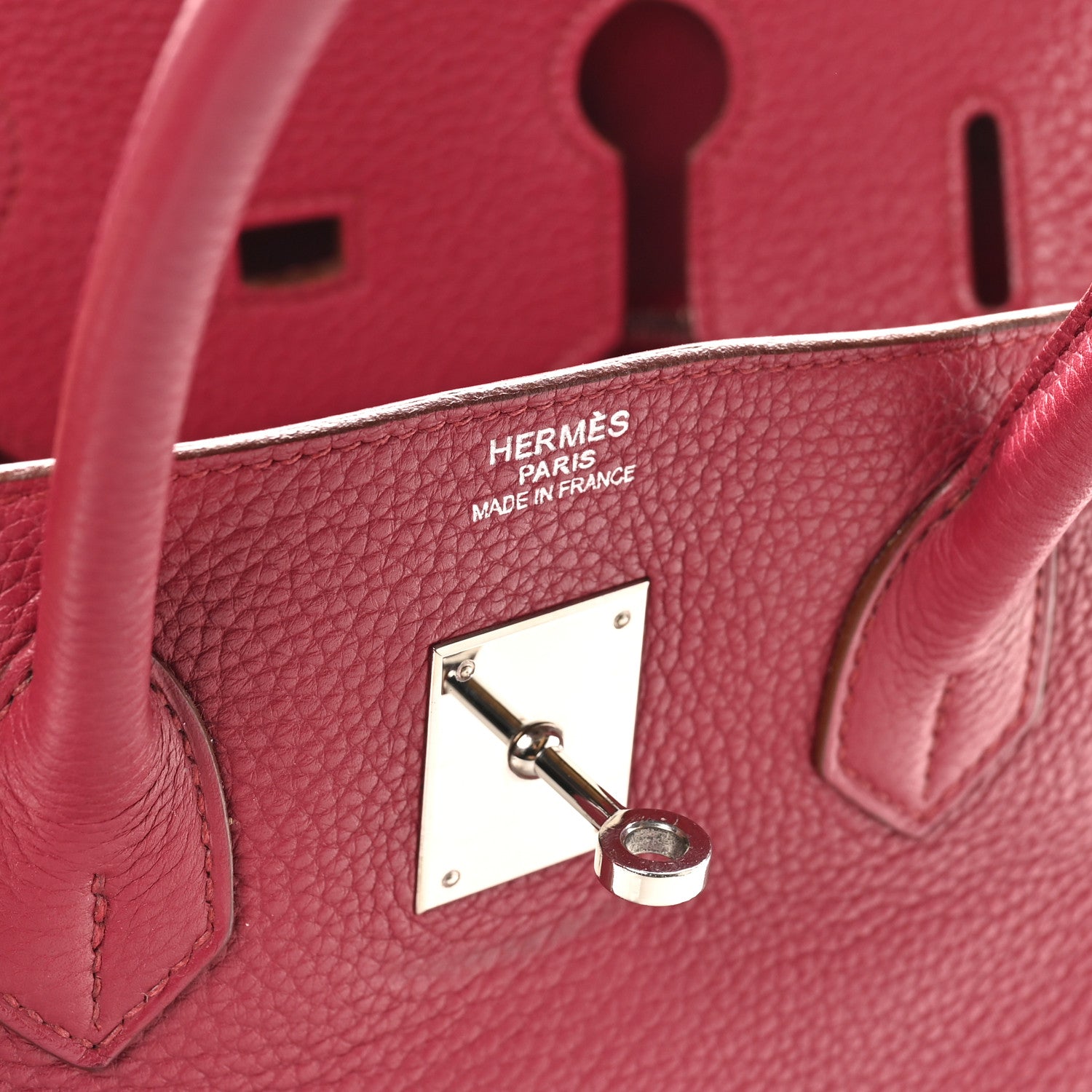 Hermes Taurillon Clemence Birkin 35 Rubis 7 of 11