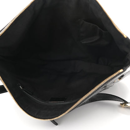 Gucci Patent Large D Gold Ring Messenger Black 5 of 10