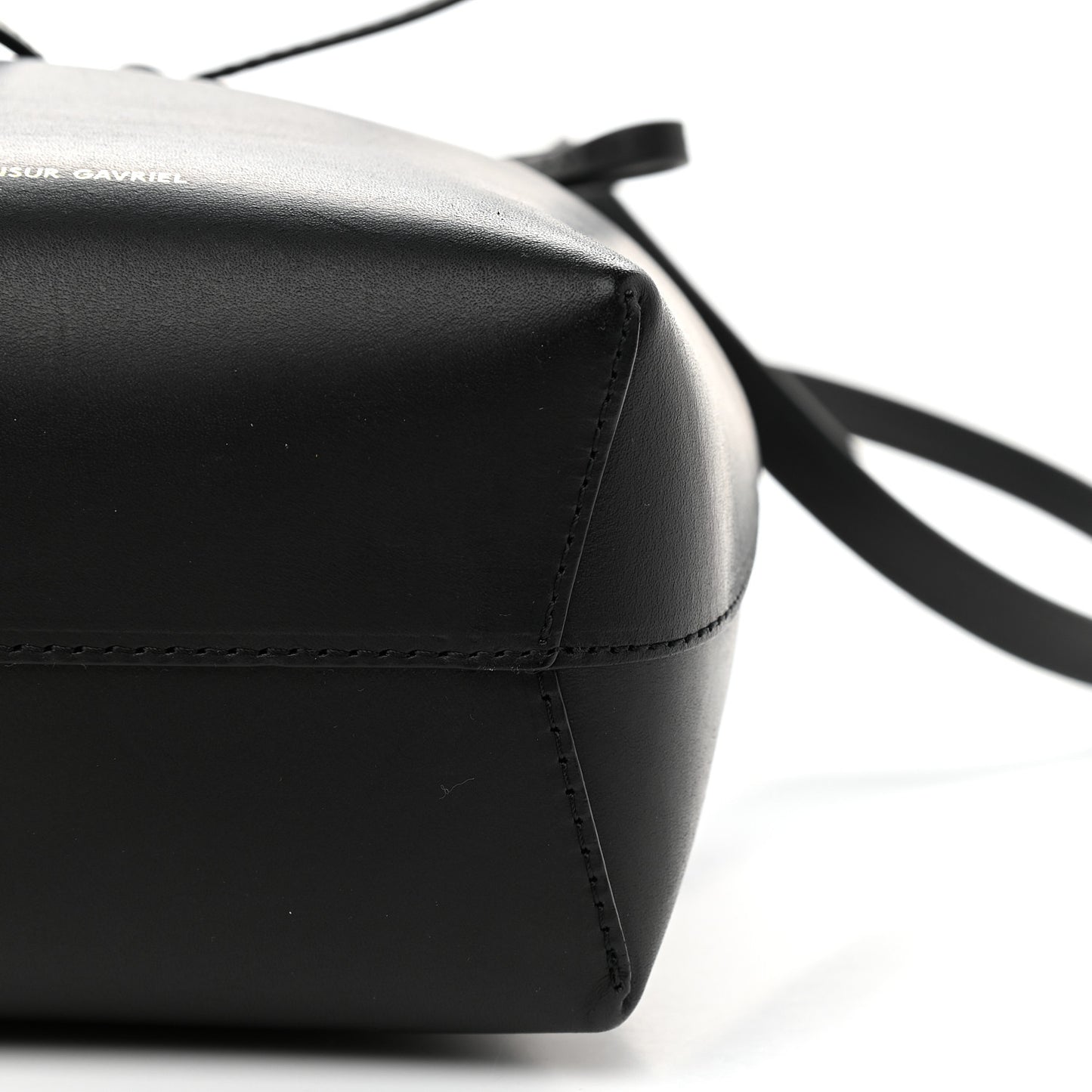 Calfskin Mini Bucket Bag Black Flamma