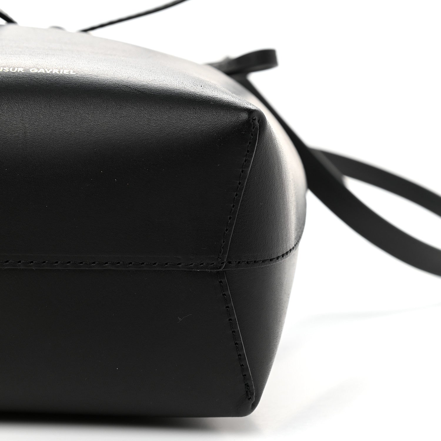 Mansur Gavriel Calfskin Mini Bucket Bag Black Flamma 9 of 9