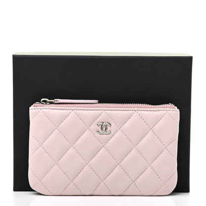 Chanel Lambskin Quilted Small Cosmetic Case Pink 8 of 8
