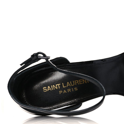 Saint Laurent Patent Calfskin Opyum 110 Sandals 38 Black 8 of 10