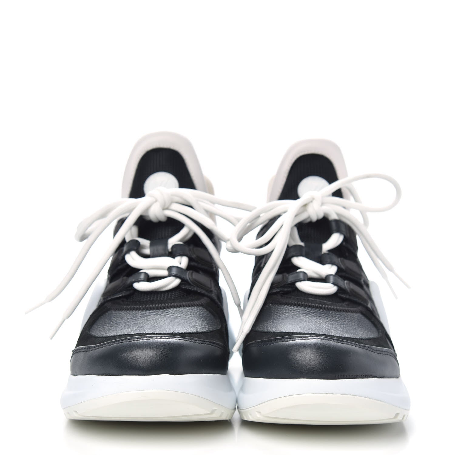 Louis Vuitton Calfskin Technical Nylon Damier Graphite LV Archlight Sneakers 39 Black White 2 of 9