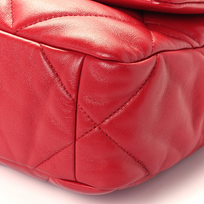 Chanel Lambskin Quilted Medium Chanel 19 Flap Red 10 of 10