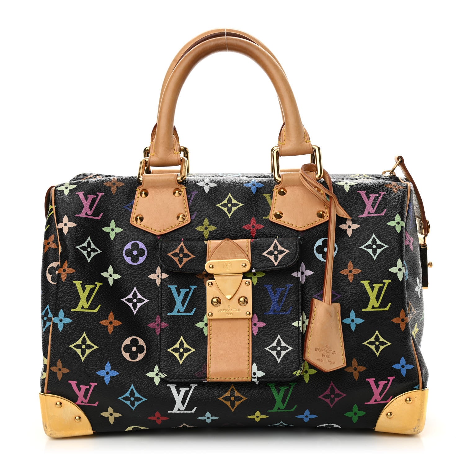 Louis Vuitton Monogram Multicolor Speedy 30 Black 1 of 13