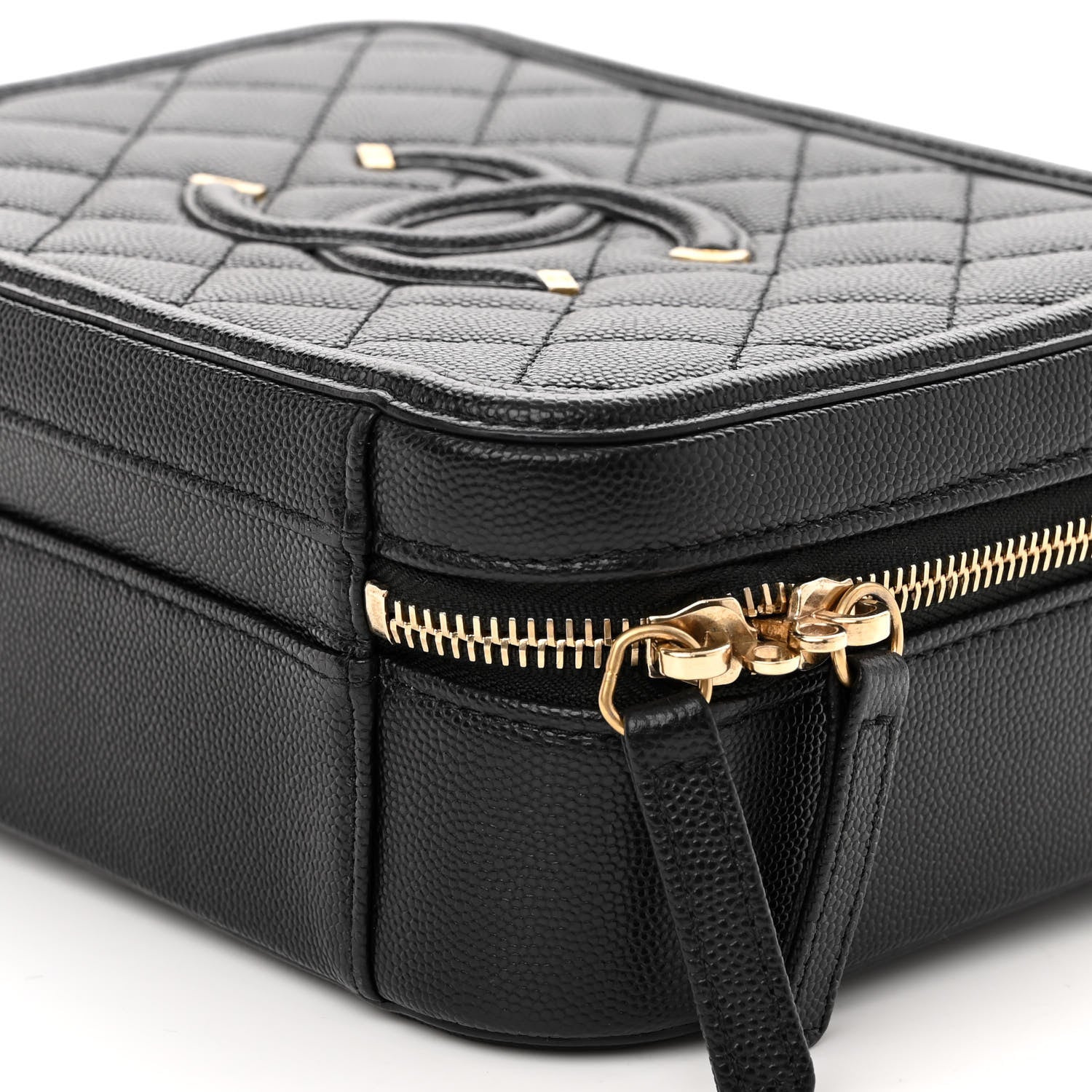 Chanel Caviar Quilted Medium CC Filigree Vanity Case Black 9 of 9