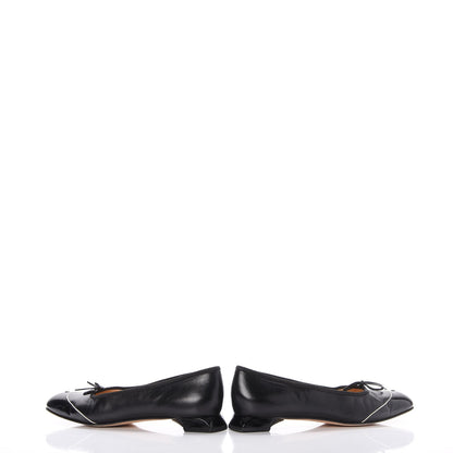 Chanel Lambskin Patent CC Cap Toe Ballerina Flats 42 Black 5 of 11