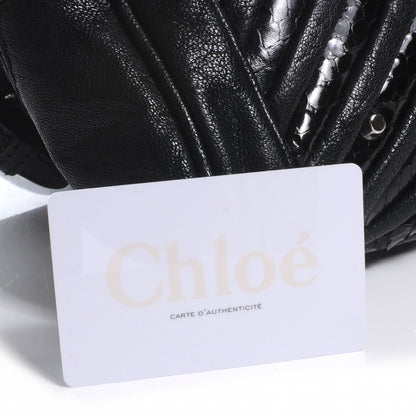 Chloe Python Chevron Paddington Black 5 of 9
