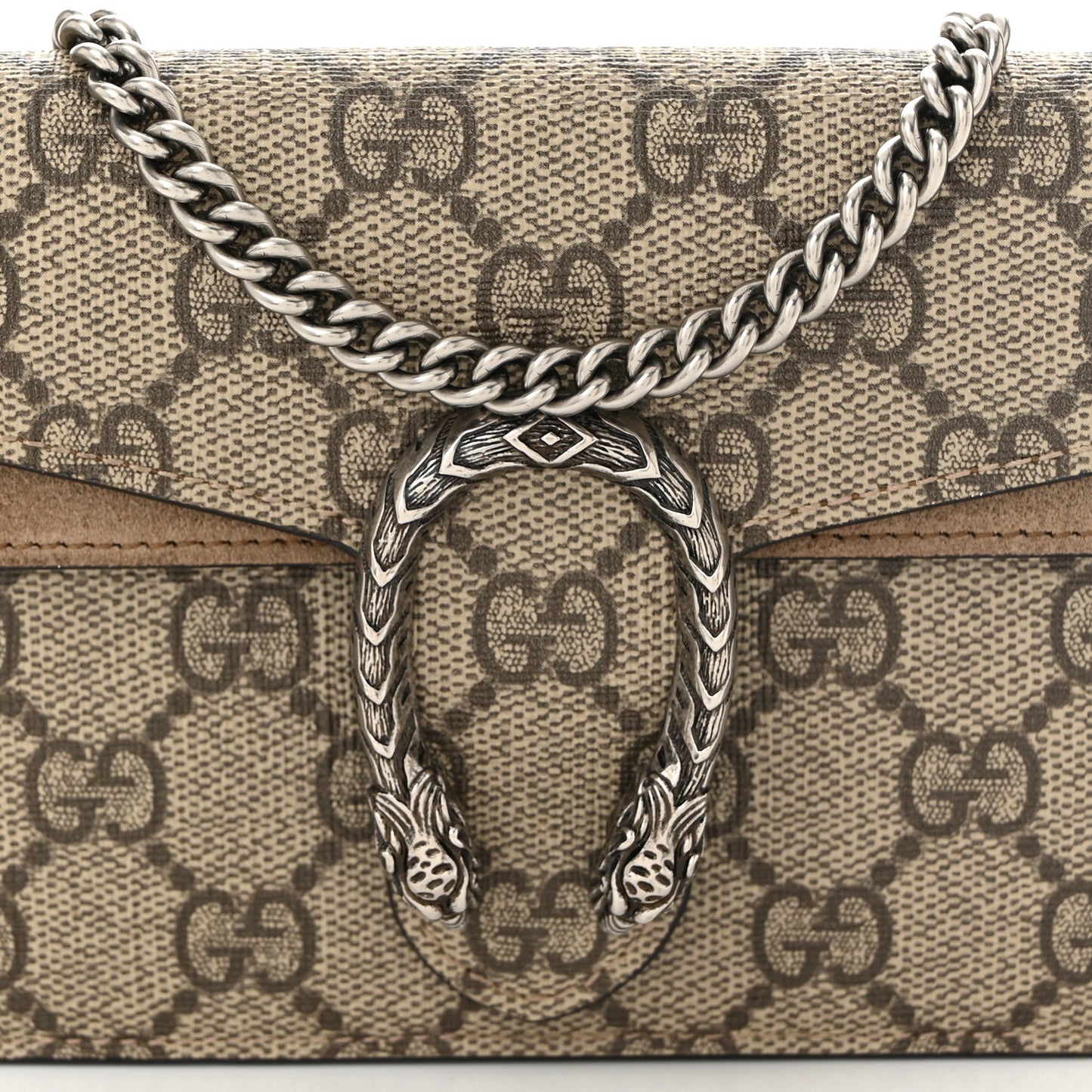 GG Supreme Monogram Super Mini Dionysus Shoulder Bag Taupe