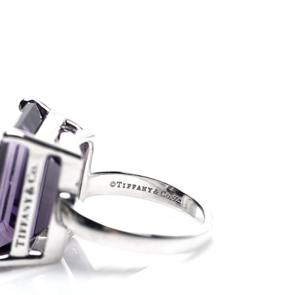 Tiffany Sterling Silver Amethyst Sparklers Cocktail Ring 47 4 5 of 6