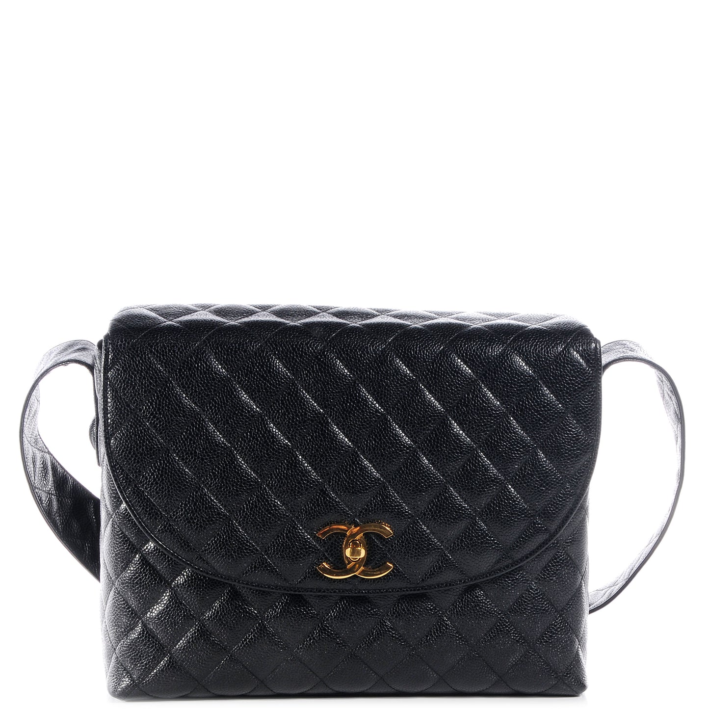 Caviar Quilted Crossbody Bag Black