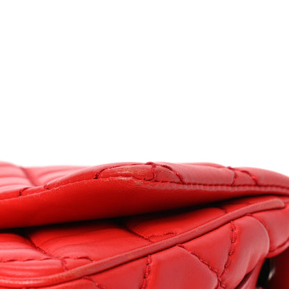 Chanel Lambskin Quilted Medium Easy Carry Flap Red 6 of 7