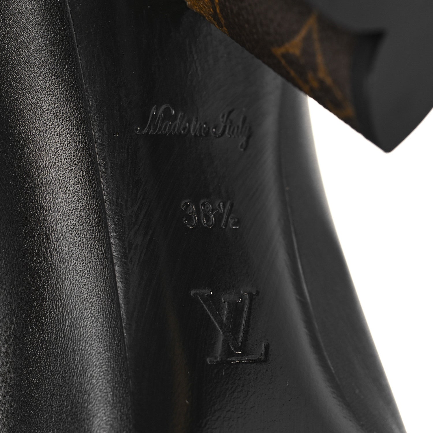 Louis Vuitton Calfskin Monogram Drawstring Ankle Boots 38.5 Black 6 of 9