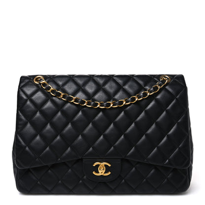 Chanel Lambskin Quilted Maxi Single Flap Black 1 of 11