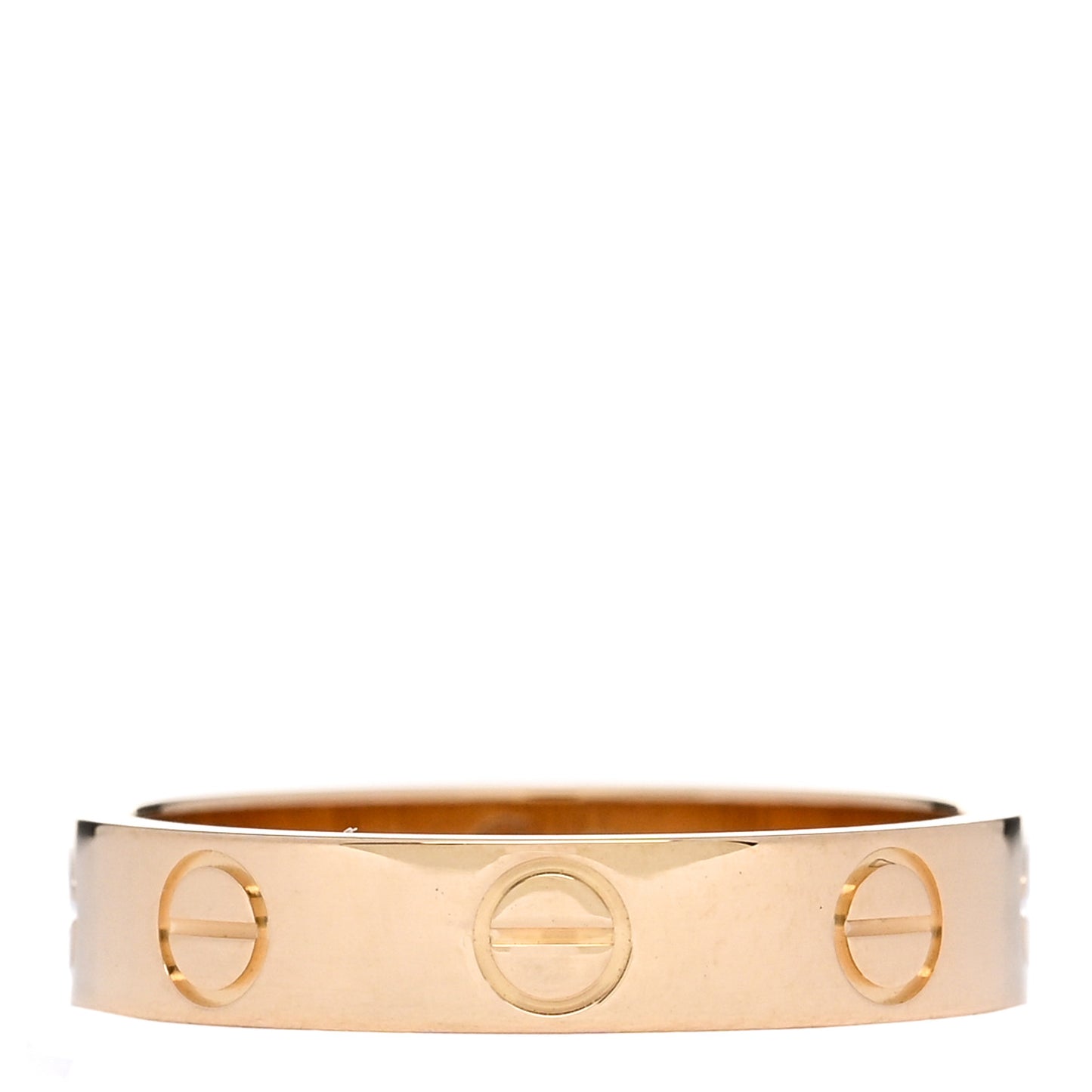 18K Yellow Gold 3.5mm LOVE Wedding Band Ring 49 4.75