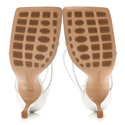 Bottega Veneta Lambskin Stretch Multi Strap 90mm Sandals 39.5 Optic White 7 of 14