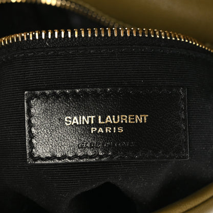 Saint Laurent Lambskin Quilted Toy Loulou Puffer Monogram Chain Satchel Hazel Green 6 of 10