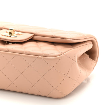 Chanel Lambskin Quilted Mini Rectangular Flap Beige 10 of 10