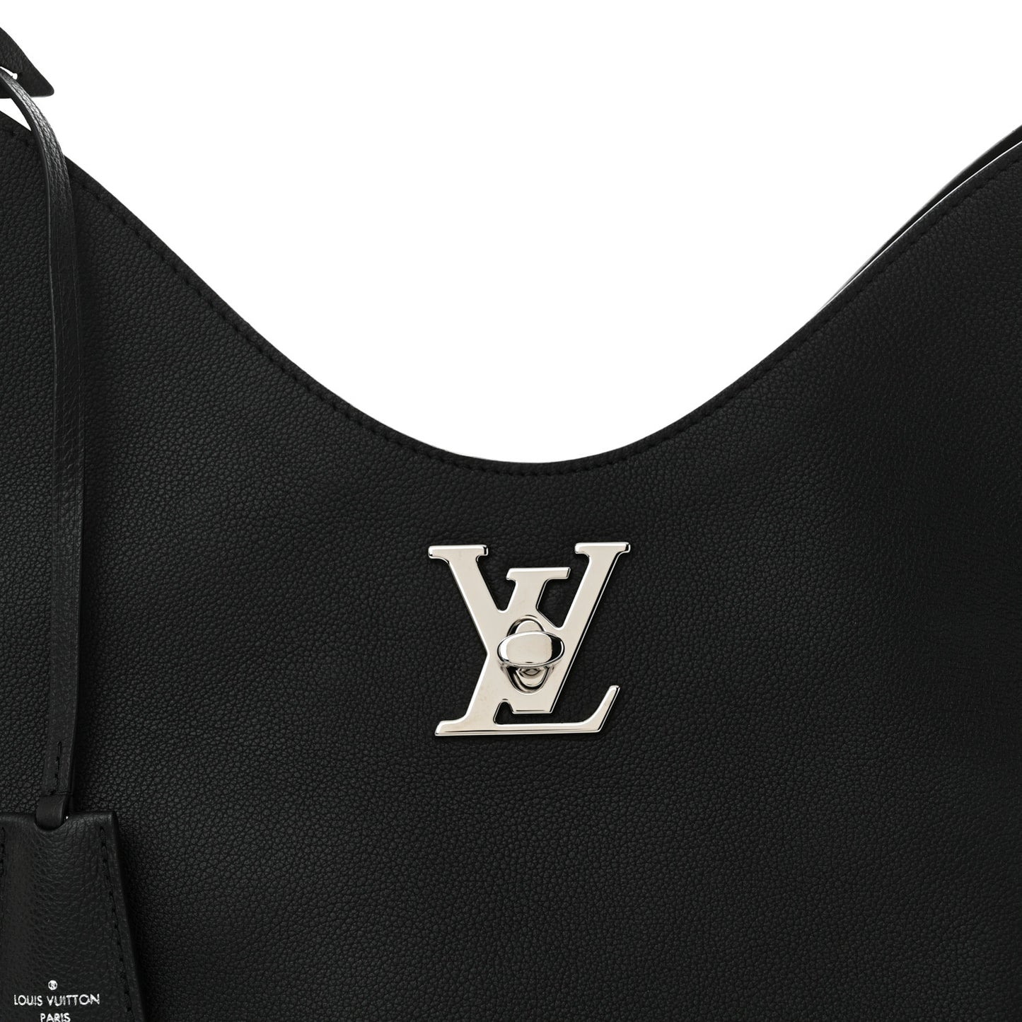 Calfskin Lockme Hobo Black