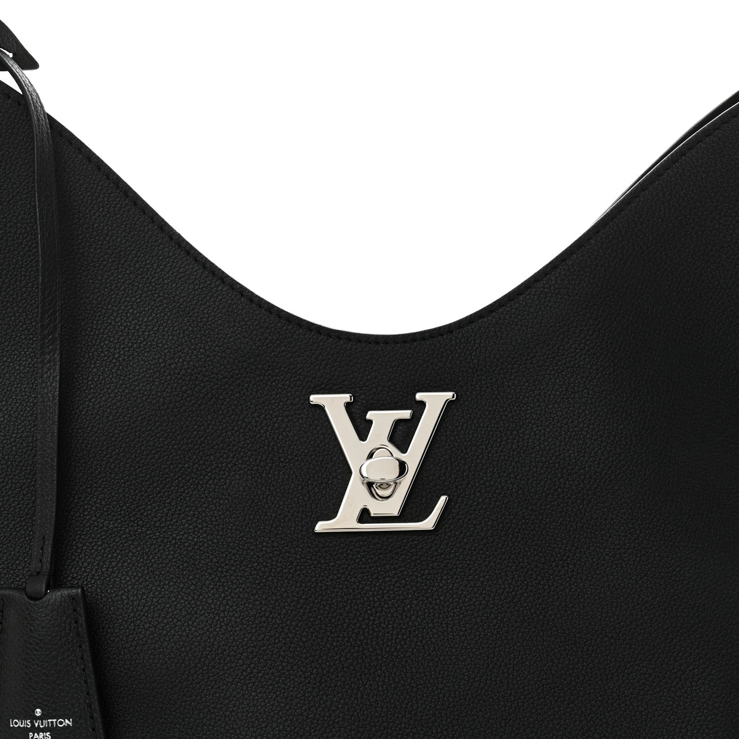 Louis Vuitton Calfskin Lockme Hobo Black 7 of 9