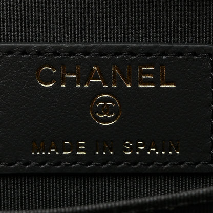 Chanel Lambskin Quilted Chanel 19 Zip Around Coin Purse Wallet Dark Grey 6 of 8