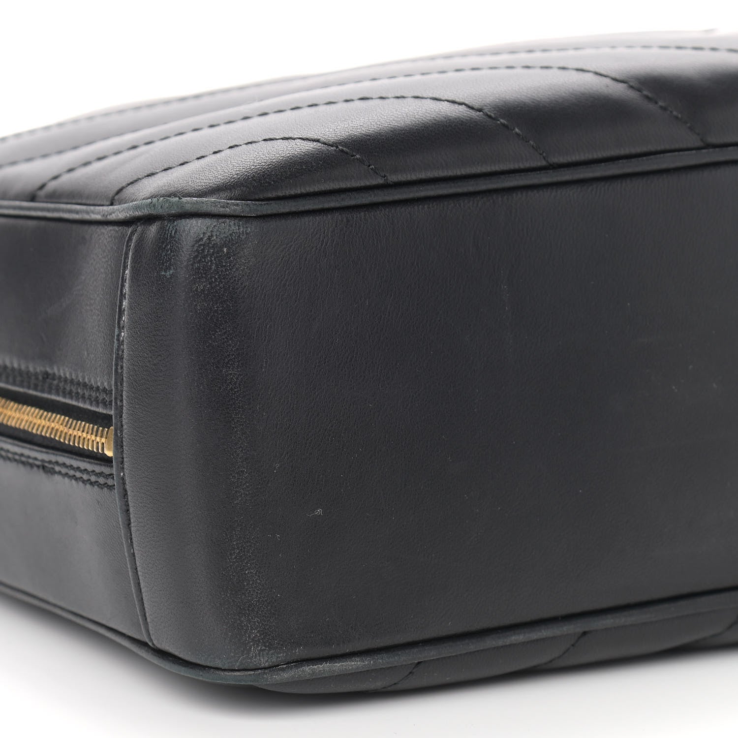 Chanel Lambskin Chevron Quilted Camera Case Black 9 of 10