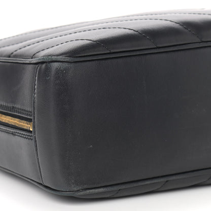 Chanel Lambskin Chevron Quilted Camera Case Black 9 of 10
