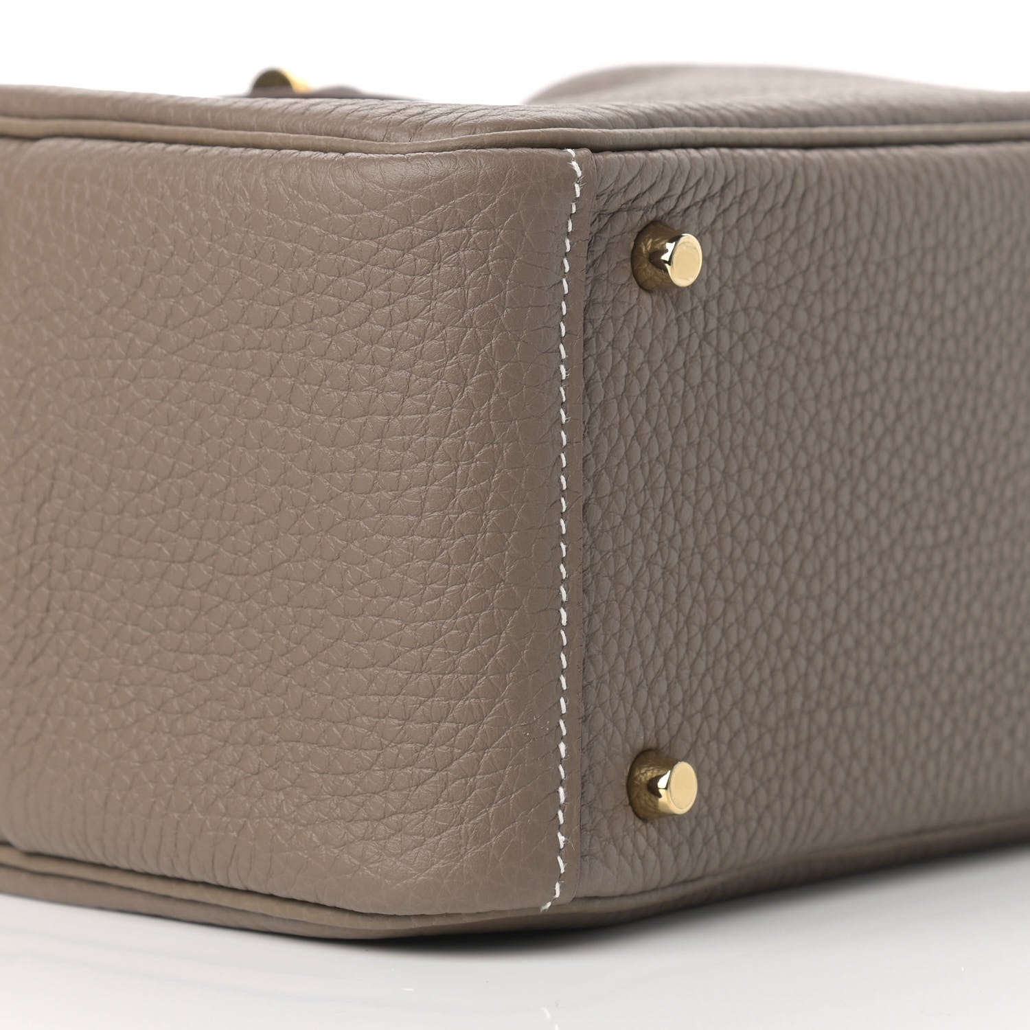 Hermes Taurillon Clemence Mini Lindy 20 Etoupe 8 of 11
